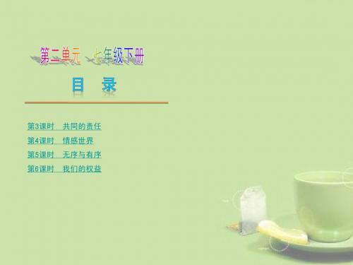 2013届中考思品复习方案 第2单元 七年级下册课件 教科版