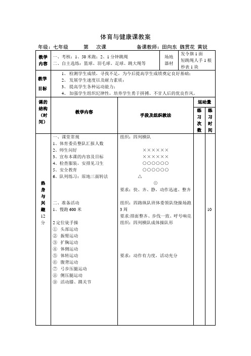50米跳绳考核