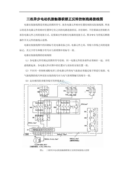 三相异步电动机接触器联锁正反转控制线路接线图(精)
