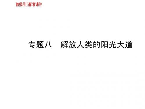 2014高中历史全程复习方略配套课件：专题八解放人类的阳光大道