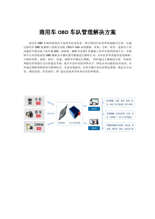 商用车OBD车队管理解决方案