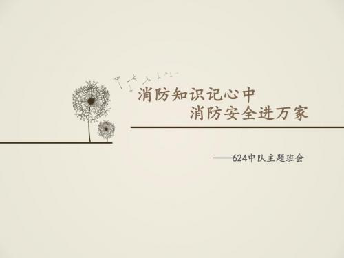 消防安全知汇总