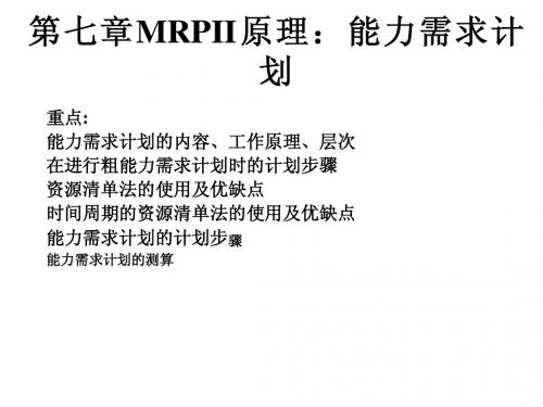 erp_ch7能力需求计划
