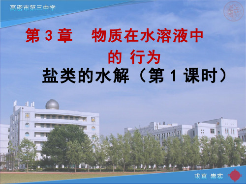 高中化学《物质在水溶液中的行为》优质教学课件设计