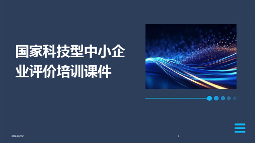 2024年度国家科技型中小企业评价培训课件