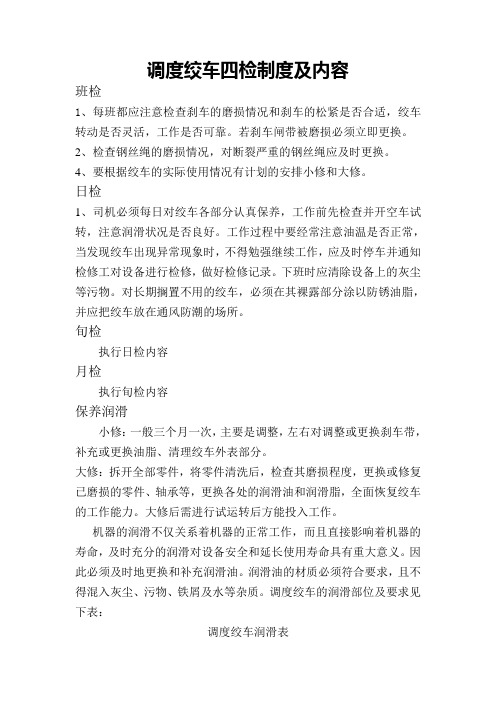 绞车四检制度