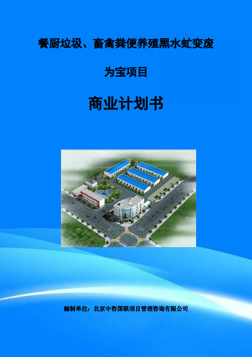 餐厨垃圾、畜禽粪便养殖黑水虻变废为宝项目商业计划书--案例模板