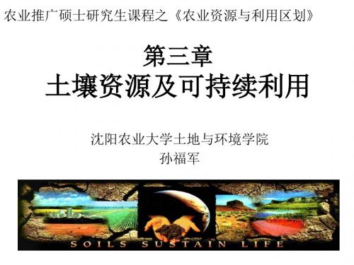 第三章土壤资源及可持续利用-湖南农业大学