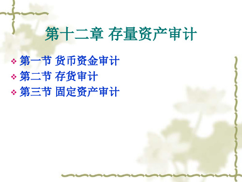 第十二章存量资产审计