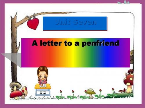 6B Unit7 A letter for a penfriend课件(1)正式版