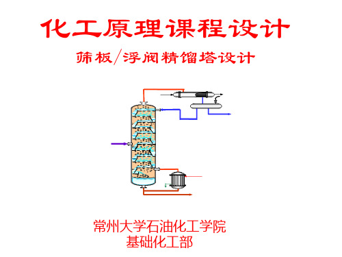 化工原理课程设计——筛板和浮阀精馏塔设计(2013)