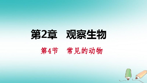 【精品推荐】2020年秋七年级科学上册第2章观察生物第4节常见的动物2.4.1动物的分类课件新版浙教版
