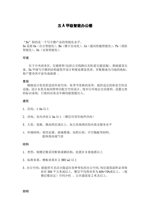 五A甲级智能办公楼