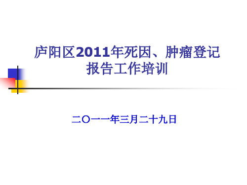 死因监测工作培训 PPT课件