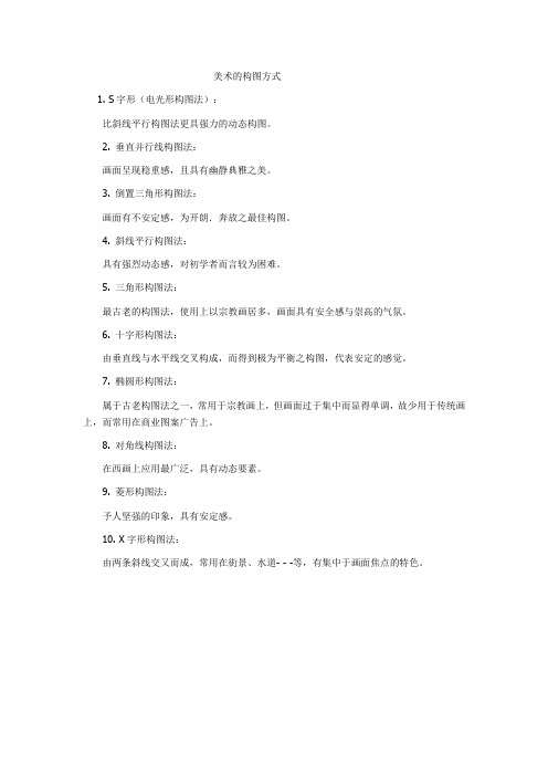 美术的构图方式