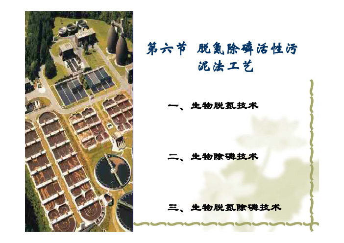 脱氮除磷活性污泥法工艺