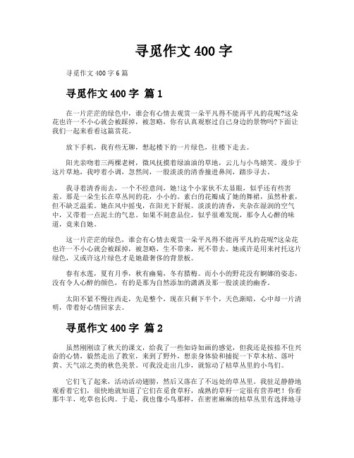 寻觅作文400字