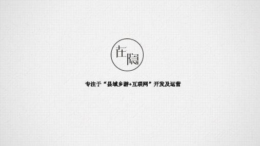 民宿商业计划书-在隐乡游PPT
