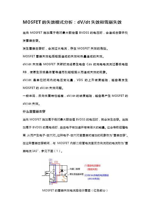 MOSFET的失效模式分析