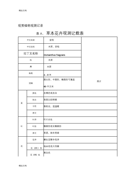 (整理)观察植物记录