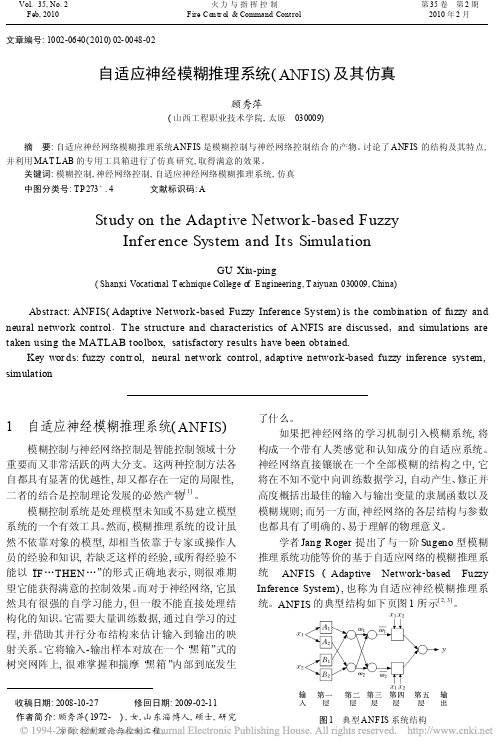 自适应神经模糊推理系统_ANFIS_及其仿真