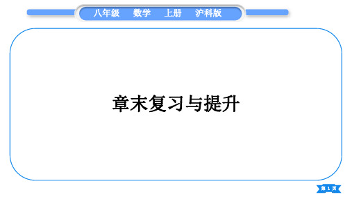 沪科版八年级数学上第15章轴对称图形与等腰三角形章末复习与提升(习题课件)