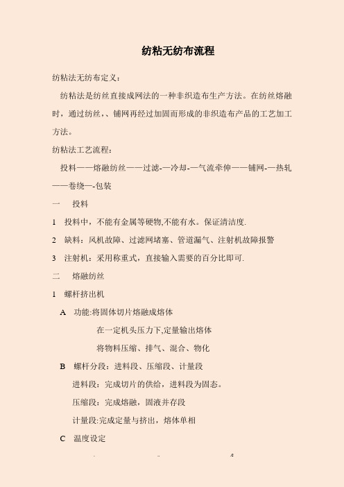 纺粘无纺布流程