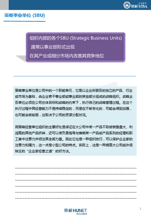 市场营销5策略事业单位 (SBU)