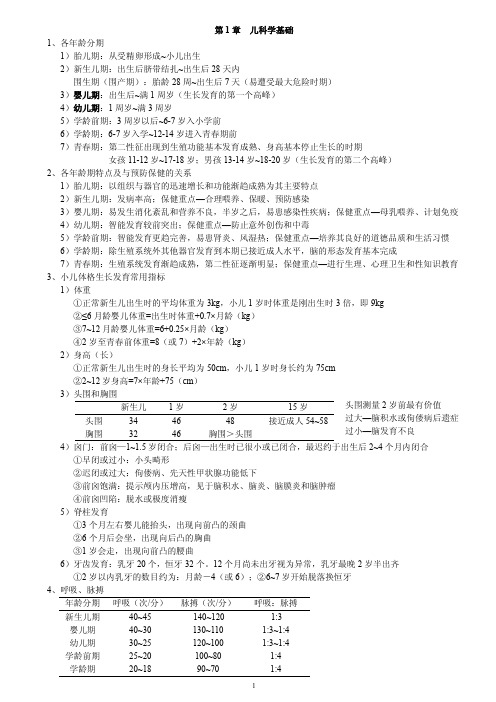 中西医结合儿科学(完结)