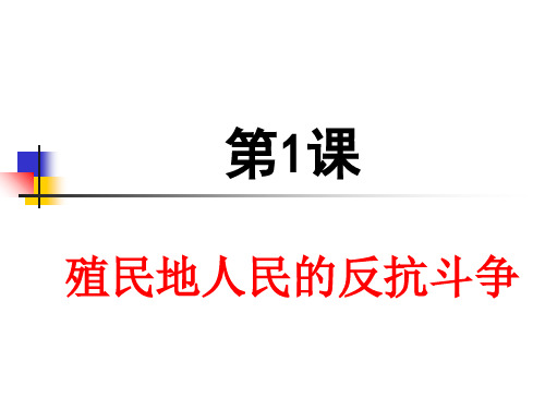 部编新人教版九年级历史下册 第一单元第1课  殖民地人民的反抗斗争课件(共20张PPT)