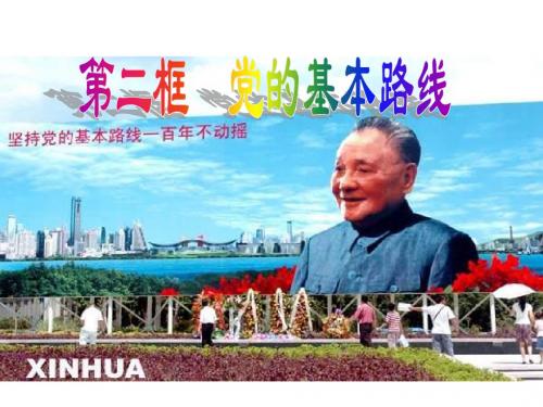 九年级政治党的基本路线