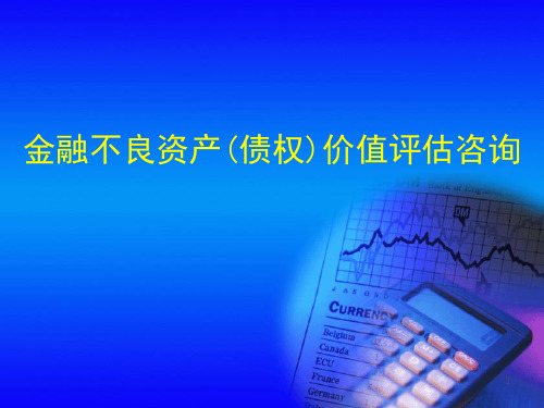 金融不良资产(债权)价值评估精品PPT课件