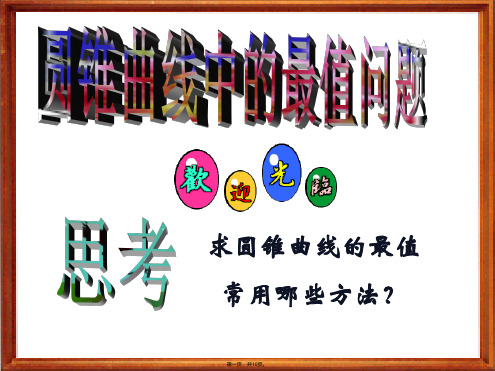 高三数学圆锥曲线中的最值问题课件(与“问题”有关的文档共10张)