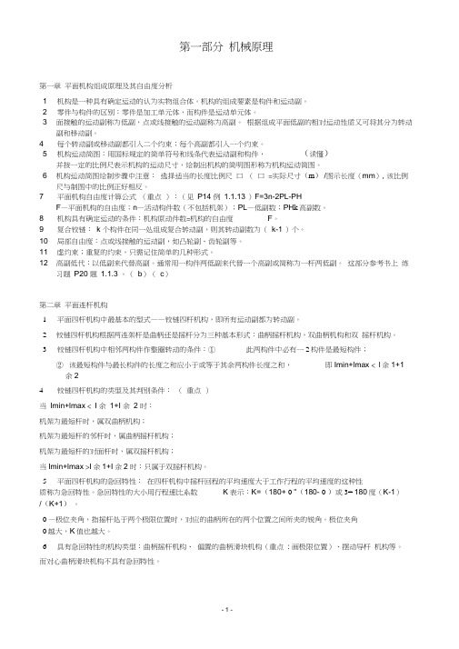 27962江苏自考机械设计基础复习重点