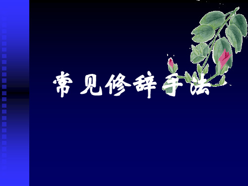 高中语文高一语文常见修辞手法