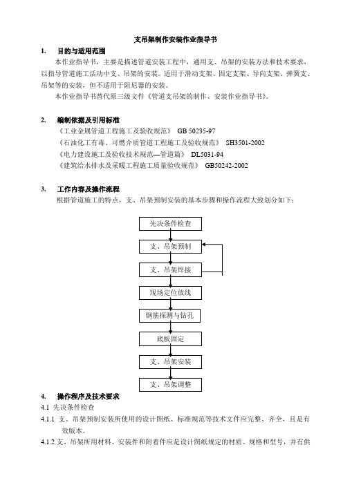 支吊架制作安装作业指导书