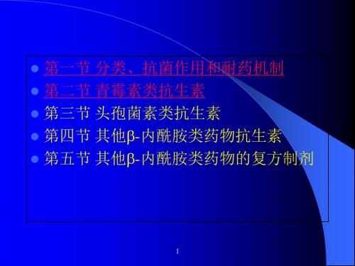 最新β-内酰胺类抗生素课件-PPT文档
