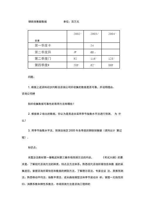 咨询工程师考试《现代咨询方法与实务》试题及点评答案