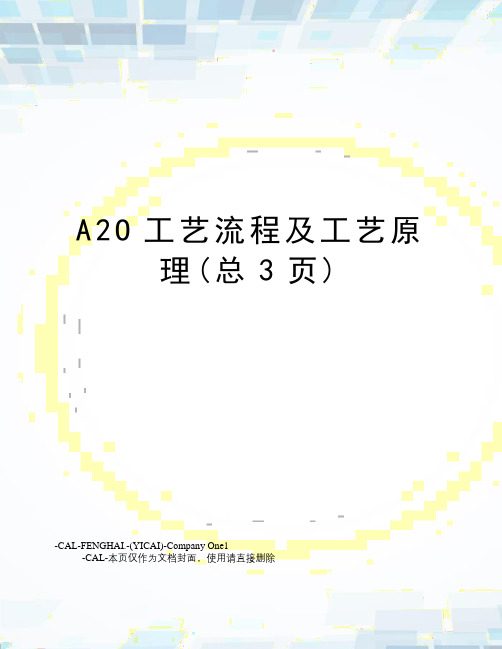 A2O工艺流程及工艺原理(总3页)
