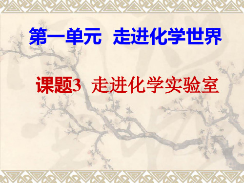 人教版九上化学1.3《走进化学实验室》(共46张PPT)