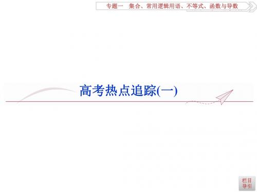高考理数二轮总复习讲义课件(全国卷Ⅱ)专题一  集合、常用逻辑用语、不等式、函数与导数  高考热点追踪(
