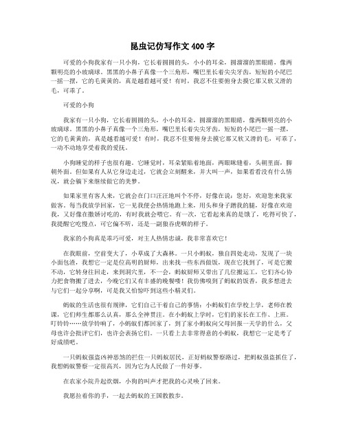 昆虫记仿写作文400字