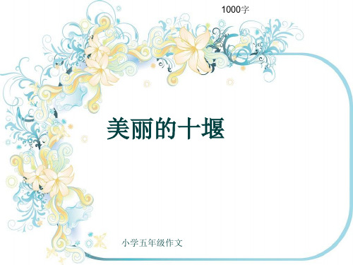 小学五年级作文《美丽的十堰》1000字
