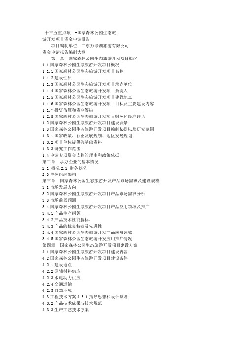 十三五重点项目