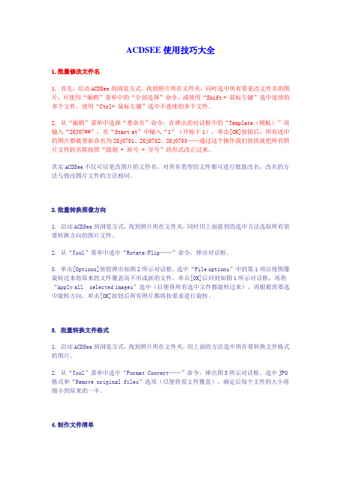 ACDSEE使用技巧大全