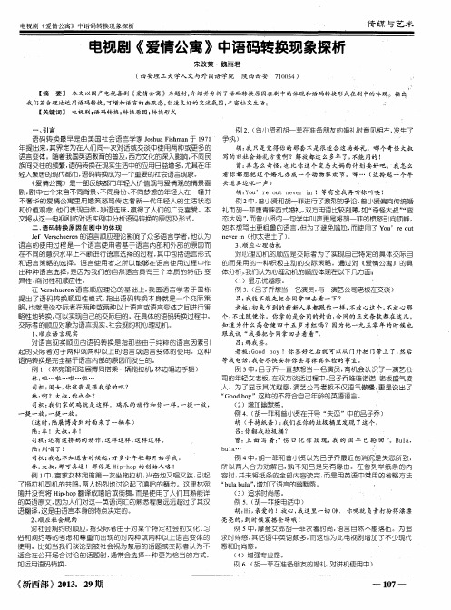 电视剧《爱情公寓》中语码转换现象探析