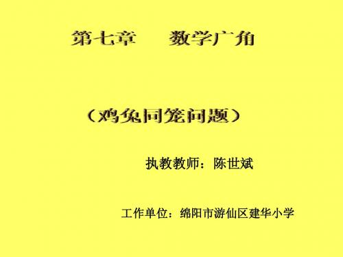数学广角(鸡兔同笼)教学课件2