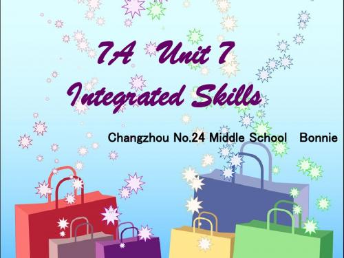 2018年秋学期译林牛津版七年级英语上 Unit7 Going shopping Integrated skills