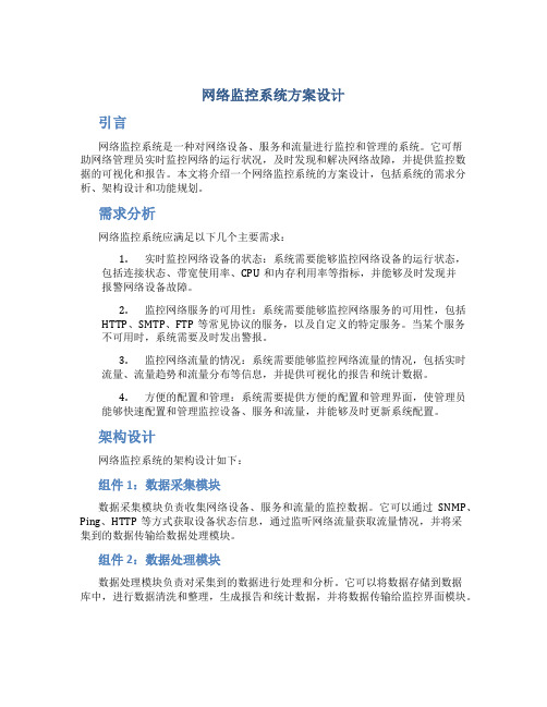 网络监控系统方案设计