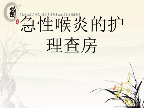 小儿急性喉炎护理查房PPT课件